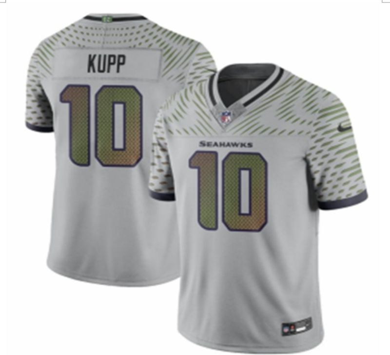 Men 2025 Seattle Seahawks #10 Kupp grey 5th generation Throwback Nike Limited NFL Jersey style 05->seattle seahawks->NFL Jersey